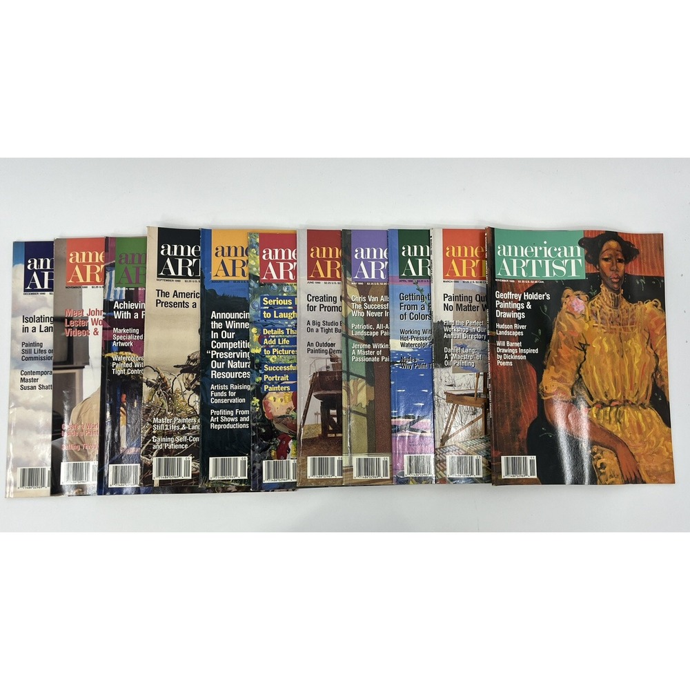 American Artist Magazine Lot of 11 Issues 1989 - 1990 Oil Watercolor Painting